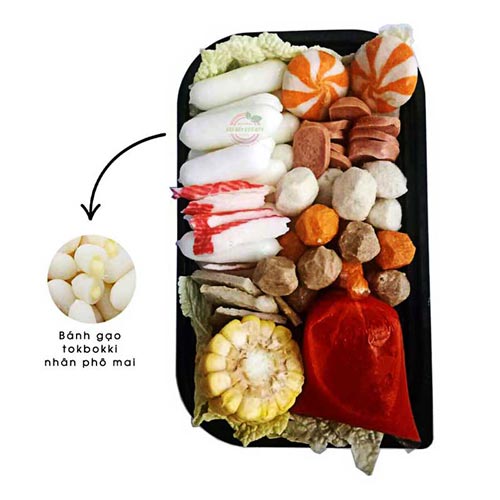 Set Lẩu Tokbokki Nhân Phô Mai Lớn (2-3 người ăn)